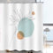 Duschvorhang Nordische Pflanzen 300x180cm, Gewichteter Saum, Schnell Trocknend Polyestergewebe Badezimmerzubehör, Waschbar Bad Vorhang Bohemien Shower Curtain mit Haken, für Badewanne/Dusche W-680