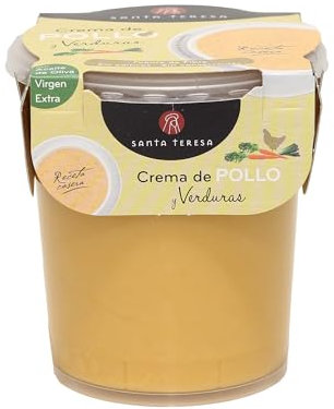 Santa Teresa - Crema de Pollo y Verduras - Elaborada Con Ingredientes Naturales, Sin Conservantes Ni Aditivos - Envase Apto Para Microondas, Calentar Y Listo. 400ml
