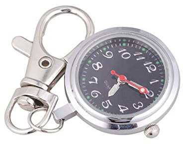 HOMSFOU Schlüsseltaschenclip Geschenke Kinder Schlüsselanhänger Brosche Uhr Leuchtende Schwesternuhr Taschenuhr -Abzeichen Männer Sehen Dr Who -Stift Quarzuhren Liebhaber Beiläufig