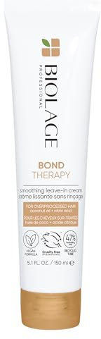 Biolage Leave-In Cream für geschädigtes oder überstrapaziertes Haar, Stärkt Haarbrücken, bändigt widerspenstiges Haar und bietet Hitzeschutz bis zu 232°C, Vegan, Bond Therapy, 1 x 150 ml