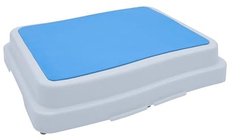 Spetebo Trittstufe stapelbar weiß - 50 x 40 cm - Antirutsch Badezimmer Tritthocker - Dusche Einstiegshilfe Badewanne Aufstiegshocker Hochstufe Stufenhocker rutschfest für Senioren und Kinder