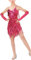 AIEOE Ragazze Abito da Ballo Latino Abito da Ballo Paillettes Body Ginnastica Saggio Dancewear 10-11 Anni Rosa
