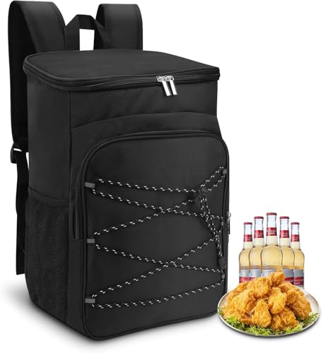 Cool Bag Rucksack 23L, Comfort Insulated Backpack Cooler Picnic Backpack Leakproof Cooling Bag, for Beach Hikes Car Family Camping BBQ Outdoor Activities