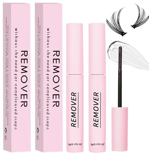 Qiveaory Cils Remover Cils Extension Dissolvant Individues Gomme à cils Cils Colle Remover Utilisation à domicile 