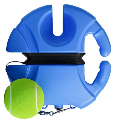 Tragbarer Tennistrainer,Tennis-Rebound-Trainer, Tennistrainer Rebound, Tragbares Tennistrainer-Set für Übungsausrüstung, inklusive 1 Saitenball, Tennis-Trainingsausrüstung für Anfänger, Erwachsene und