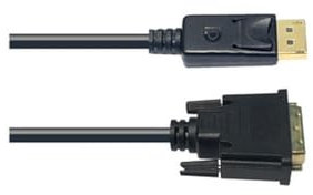 Brightium Cable Adaptador Display Port Macho a DVI Macho, 1.8 m, 1920x1080p, Ideal para conectar ordenadores a monitores DVI.