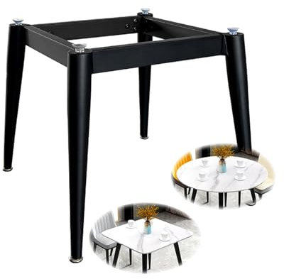 Pieds De Table Basse À Base Carrée Pieds De Table avec Ventouses Pieds De Meubles en Métal pour Table À Manger Et Bureau Convient Aux Plateaux en Verre Marbre Et Bois(35x35x60cm)