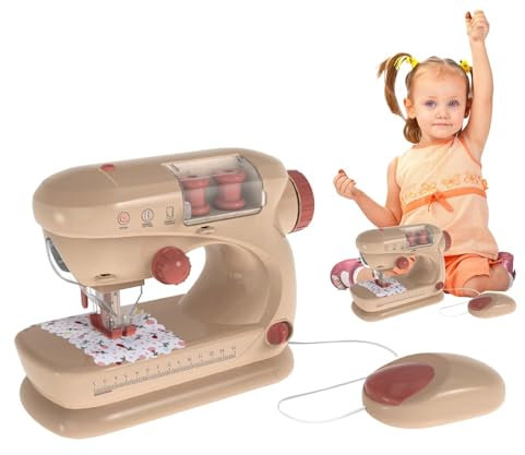 elektrische Nähmaschine - Nähmaschinenset für Kinder, Nähmaschine für Anfänger, Handnähmaschine, pädagogische kleine Nähmaschine | kompakte Nähmaschine für Mädchen. einfache Nähmaschine für Kinder, Ju