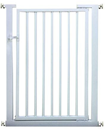 Haustier-Laufgitter, Sicherheitstor, druckmontiertes, erweiterbares Metall-Schutzgitter, Haustier-Sicherheitsgitter, Babygitter und Zaun-Treppengeländer/Höhe 80 cm/81–90 cm