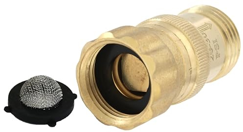 Regolatore di pressione dell'acqua resistente da 25 psi con filettatura del tubo da 1,9 cm, riduttore di pressione per sistema di irrigazione a goccia, in ottone senza piombo (con O-ring regolari e