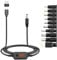 Hoembpn USB-C PD zu DC Adapterkabel [5V/9V/12V/15V/20V Einstellbar] mit 10 DC-Steckern + USB-Adapter | Kompatibel mit Laptop, Router, Monitor, Kamera | 5.5×2.1mm Stecker | 1,2m (60W Power Delivery)