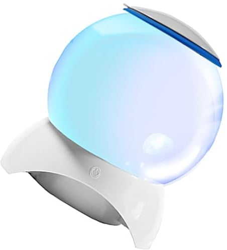 Piceioep Klares Quallen-Aquarium mit LED-Beleuchtung, entspannender Heimakzent, dekorativ, klar, rund, Quallen