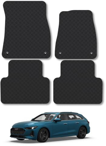 Audi A5 (2025+) [Avant] 3mm Rubber Car Mats | Tailored Fit Durable Floor Mats Full Coverage Protection Waterproof Accessories Easy Clean Anti Slip Made in the UK