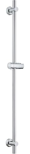 Görbach Duschset Edelstahl Duschstange mit Duschkopfhalterung, 100cm Chrom | Verstellbare Brausestange, passend für Standard-Handbrausen, geeignet für Bohrlochabstände von 30–94 cm