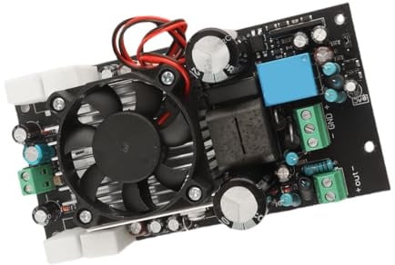 Annadue Digital Amplifier Board 1000W IRS2092S HiFi Class D Full Range Digital Power Amp Board with Cooling Fan，Ideal for Home Theater Active Speakers