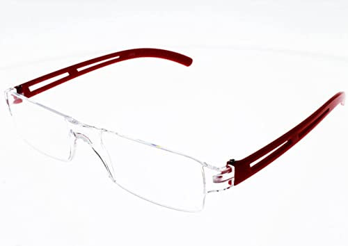 I Need You Lesebrille Joy - Dioptrien: +4,00 Kristall-Rot