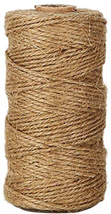 ZARRS Corde de Jute,Naturelles Ficelle en Jute 100 mètres Wrap Cadeau Corde de Chanvre pour La Fleuristerie,Carte de Mariage,Artisanat de DIY,Maison,Applications d'emballage de Jardin