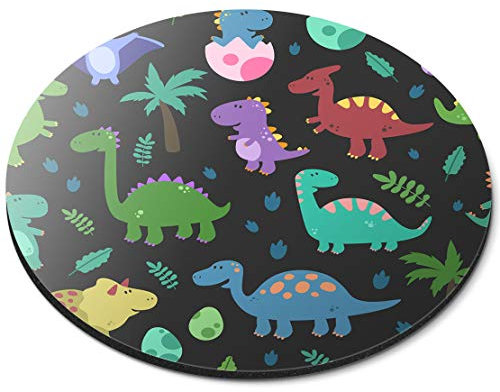 RM8820 Tapis de Souris Rond Motif Dinosaures