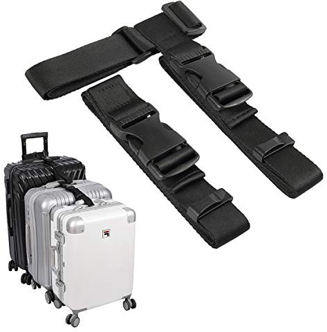 Vigorport Luggage Connector, Straps for Suitcase, Add A Bag Adjustable Attachment Accessories 1.25 Endless for Connect Your 3 Luggage Together-2 Pack