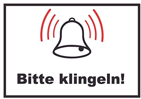 HB-Druck Bitte klingeln Schild A5 Rückseite selbstklebend