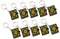 Milageto 10 Pièce Mini Porte-Clés Pendentif Livret Coran en PVC, Desgin Rétro, Décoration de Festival Musulman, Vert, 3,5 x 4 cm