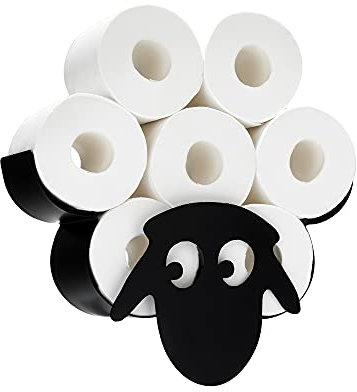 Animal Decorative Toilet Paper Holders - Tissue Paper Storage Stand |Wall Mount Iron Tissue Basket, Art Decoration | Bathroom House Office Décor Tissue Paper Rolls Storage Shelf (Sheep)