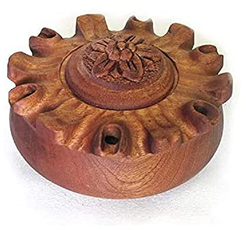 Coppa dell'amicizia valdostana 6 Becchi liscia in legno di mogano diam. 20 cm