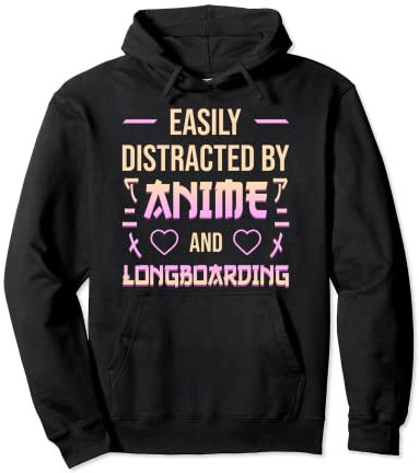 Anime Und Longboarding Kawaii Anime Liebhaber Japanisch Otaku Pullover Hoodie