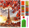 ARTULIO Diamond Painting Set - Eiffelturm im Herbstsonnenuntergang - 30x40 cm – 5D Diamant Painting Bilder, Diamond Painting Erwachsene