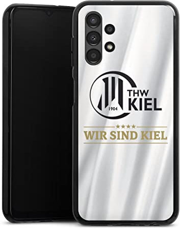DeinDesign Silikon Hülle kompatibel mit Samsung Galaxy A13 4G Case schwarz Handyhülle THW Kiel Handball Offizielles Lizenzprodukt