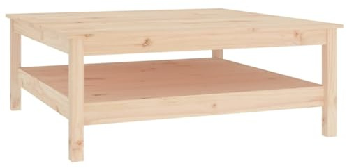 vidaXL Couchtisch 100x100x40 cm Massivholz Kiefer