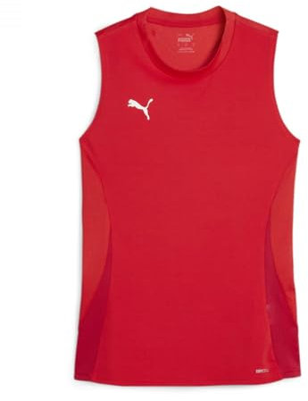 PUMA Unisex Teamgoal Sleeveless Jersey Wmn T-Shirt, Puma Red-puma White-Fast Red, M EU