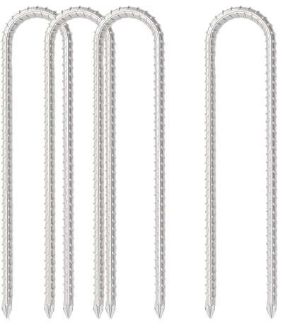 Tent Pegs, Trampoline Anchor Kit, 4pcs 27cm long Camping Ground Anchors, Fixed Fence, Swing, Trampoline, Tent, Football Pole and Other Ground Anchors, Heavy Duty Tent Pegs, Ground Pegs