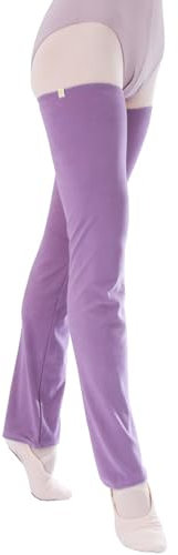 s.lemon Damen Beine Oberschenkel Stulpen Tanzen Strickstulpen Lang Ballett Beinwärmer Legwarmers Violett 65cm