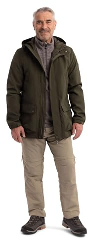 Trespass Mens Jacket with Adjustable Grown On Hood Zip Pockets Cutsdean