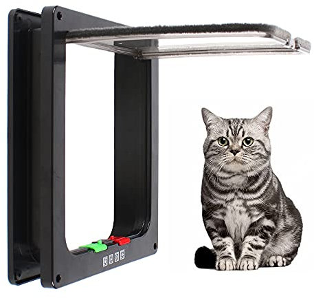 Sportello per cani in acrilico ABS per cani e gatti, porta interna per animali domestici, finestra, chiusura magnetica per zanzariera domestica, 28,5 x 24,5 cm