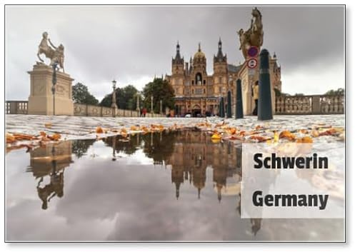 Kühlschrankmagnet Schloss Schwerin Im Herbst