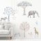 astylishome Wandtattoo Kinderzimmer Wandsticker Dschungel Tiere Wall Decal Kinder Babyzimmer Dschungel Safari Löwe Wandaufkleber Wohnzimmer Selbstklebend 1503