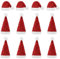 ONRAGT Pequeño Gorro Navidad, 12 Piezas Aombrero de Navidad Mini Roja Pequeños Christmas Hat Mini Gorro de Papá Noel para Árbol de Navidad, Navidad Regalo, Bricolaje, 4,9 x 2,7 Pulgadas