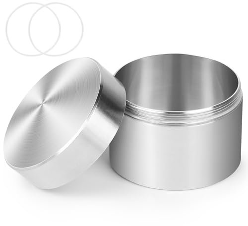 lalago 50ml Edelstahl Versiegelungsbox, Teedosen Edelstahl Pillendose, Teeblatt-Kanister-Behälter Dose, Kaffeedose Mini-Tragbare Box, Mini Portable Box für Geschäftsreisen Reisen Home Office