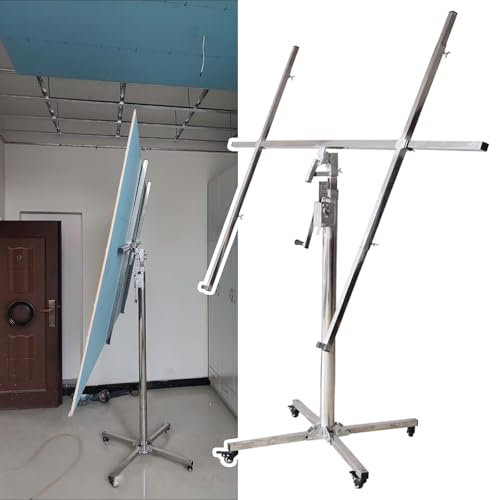 plattenheber rigips Sheetrock Lift Trockenbau-Hebe-Verlängerung – Plattenheber mit rollenden Lenkrollen – tragbares, verstellbares Teleskoparm-Hebewerkzeug für Plattenheber, Arbeitsersparnis(3.7m/12.1
