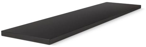 HausFux studioLINE MDF-Innenfensterbank nach Maß - 1,8 cm stark, melaminbeschichtet, mit ABS-Kante - Made in Germany - individueller Zuschnitt (Vulkan Schwarz, T x L | 25 x 80 cm)