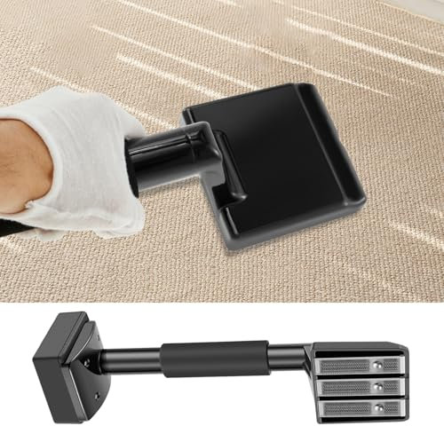 Carpet Stretcher Knee Kicker, Universal Carpet Fitting Tools Adjustable Handle Length, Installer Laying Gripper Carpet Tool with Tilting Teeth DIY Carpet Fitting Kit for Maximum Grip On Carpet