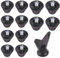 Belligern Plastic Football Studs 12 PCS Plastic Studs for Football Boots Rugby Studs Football Boots Studs Comes with 1 Wrench Suitable for Football Shoes 13mm*8+16mm*4 (Black)