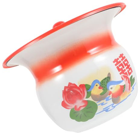 Healvian Retro Spucknapf Topf Mit Deckel Urinalpfanne Für Haushalt Vintage Nachttopf