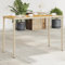 Gartentisch mit Akazienholz-Platte 115x54x74 cm Poly Rattan,jiangboyue-365078