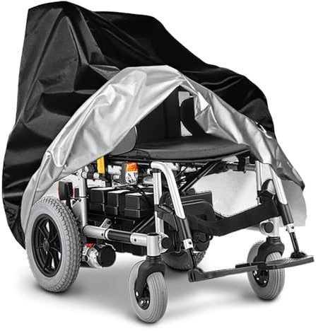 Funda impermeable para silla de ruedas, funda protectora para silla de ruedas, tela Oxford 210d, cubierta para silla de ruedas, cubierta impermeable para bicicleta eléctrica, 115 x 75 x 130 cm