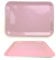 Lizzy Pastel Serving Tray Regular Rectangular (L36 x W26cm) | Dinner or Drinks Serving Trays Easy Grip Handles Ideal for Food Prep, Tea, Breakfast in Bed (1, Blush Pink)