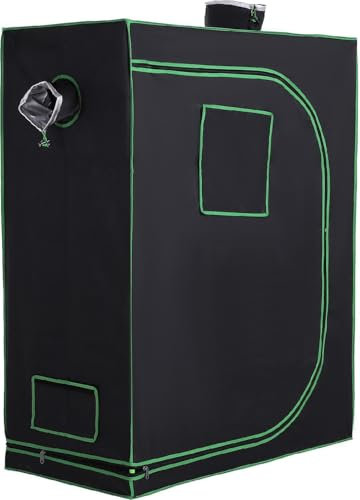 DecHome - Serra Idroponica in Mylar con Prese d'Aria Regolabili per Coltivazione da Interno 120x60x150 cm Colore Nero