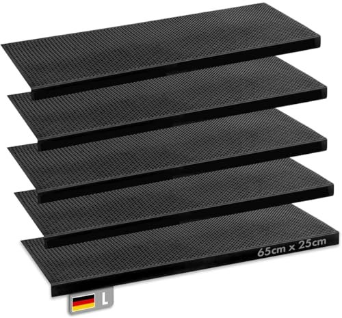 Stufenmatten aus Gummi mit Schrägkante, rutschfest, für Außen- und Innenbereich, 5 Stück, verschiedene Designs erhältlich (Santiago 65x25cm, 5 Stück)